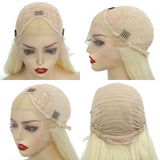 RONGDUOYI Pink Layered Haircut Straight Lace Front Wigs Natural Long Straight Cosplay Heat Fiber Synthetic Wig Purple