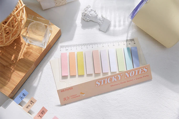 200 Sheets/set of Moranti Colored Index Stickers for Marking, Message Creative Stationery Stickers