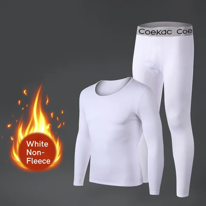 Thermal Underwear for Men Long Johns With Fleece Lined Set Set Cold Weather Winter Top Bottom
