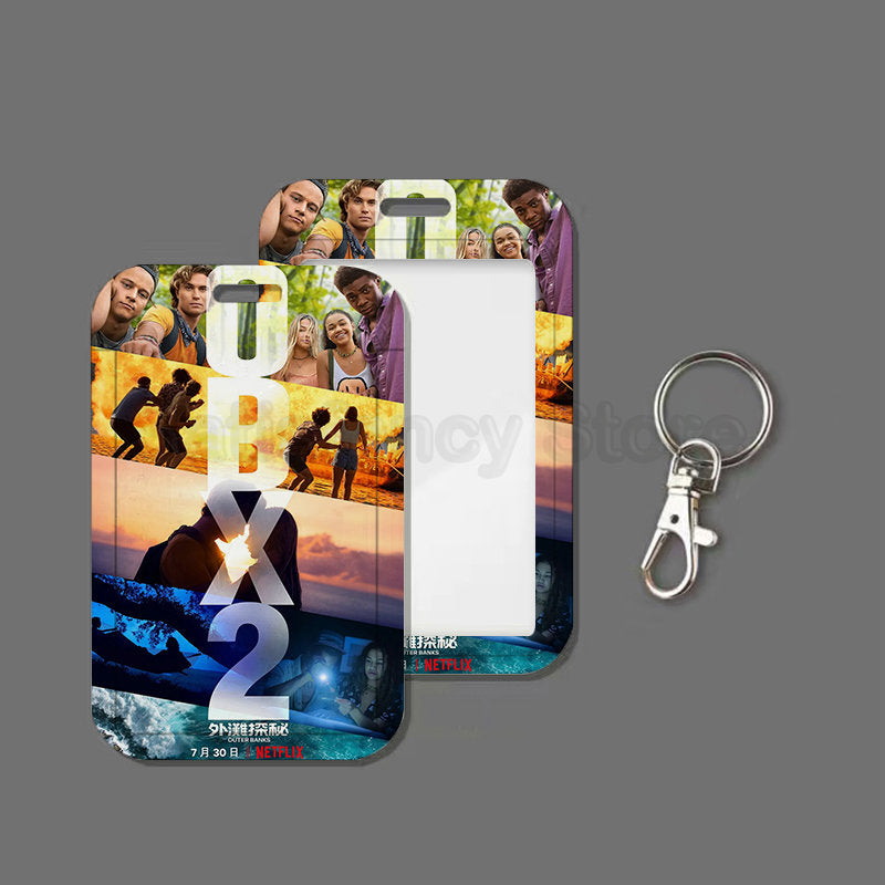 Llavero del programa de televisión Outer Banks DBX3, porta tarjetas, llaveros, insignias, porta tarjetas de crédito, tarjetas de identificación bancarias, de autobús, funda, llavero