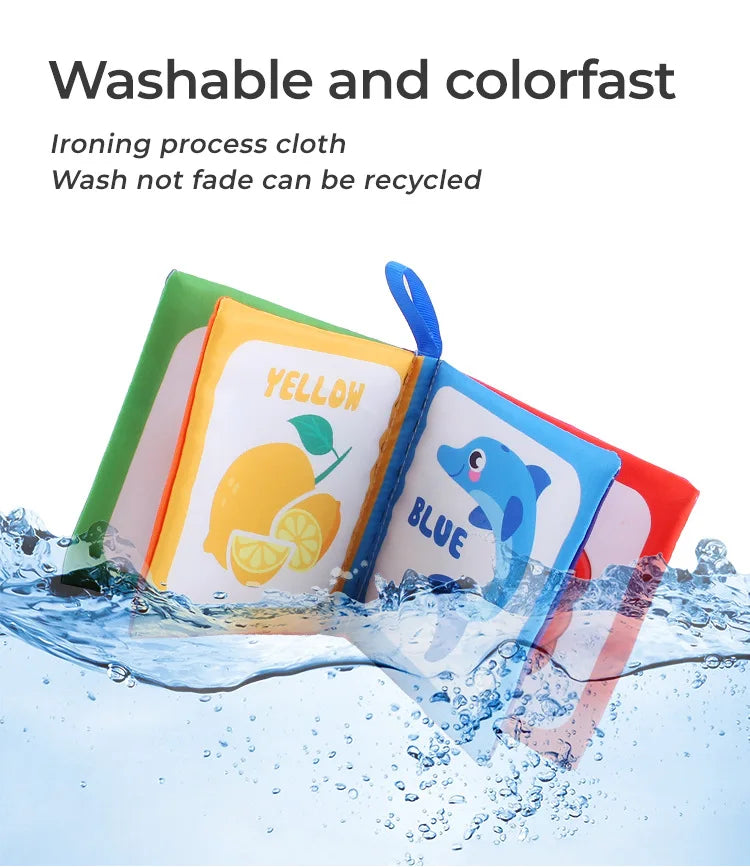 4 Pages Enlightenment Early Learning Books Children Black and White Cloth Book for Kids Montessori Educational Toys