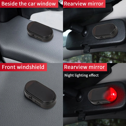 Car Fake Security Light Solar Powered Simulated Dummy Alarm Wireless Warning Anti-Theft Caution Lamp LED Blue/Red Flashing Light