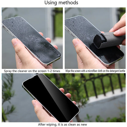 Microfiber Cloth Screen Cleaner Touchscreen Mist Cleaner All in One Spray Bottle Wipe Cleaner Fingerprint-Proof Cleaning Tool