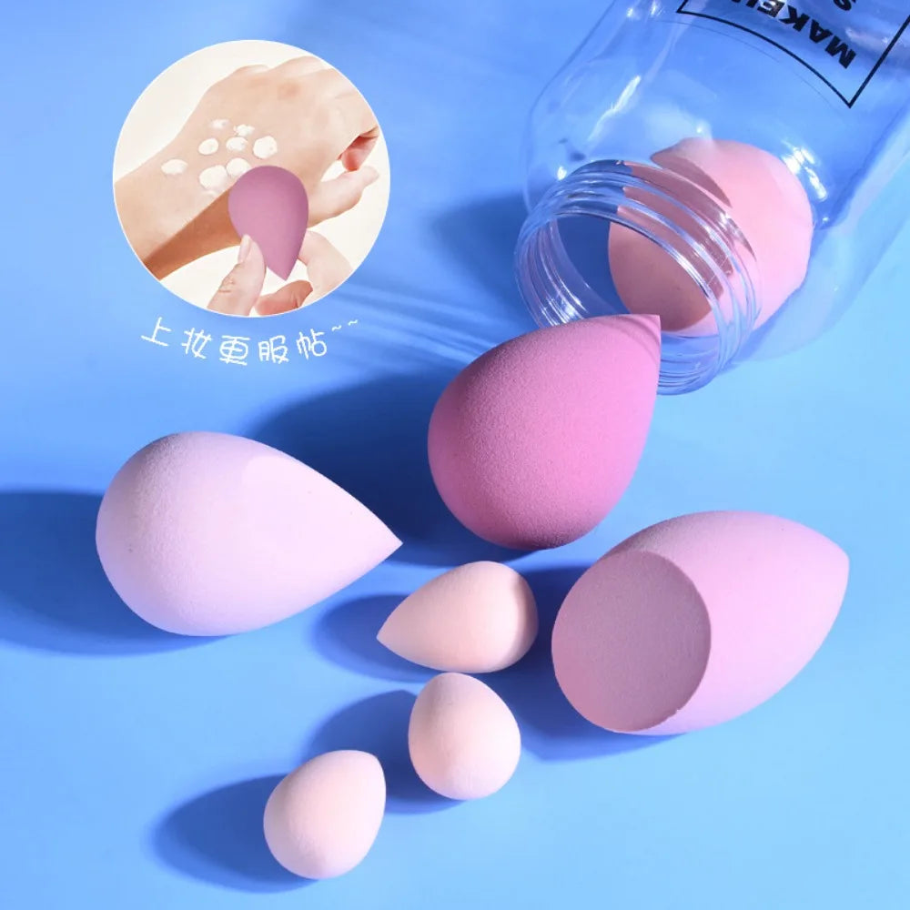 12/14Pcs Makeup Sponge Blender Beauty Egg with Storage Bottle Cosmetic Puff Foundation Sponges Powder Puffs Make Up Accessories