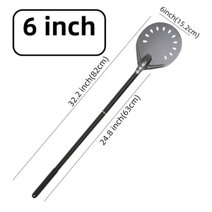 6&12 13 14  Inch Pizza Perforated Shovel Paddle Pizza Oven Turning Peel Hard  Anodized Pizza  Baking Kitchen Tool Spatula