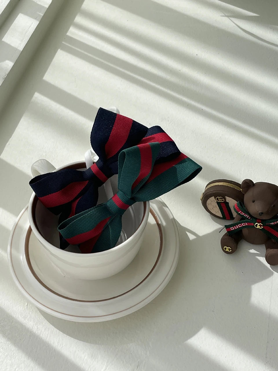 FATHIN Dog Princess Dresses Puppy Bow Knot Dress Luxury Pet Skirt Striped Dresses for Small Medium Cats