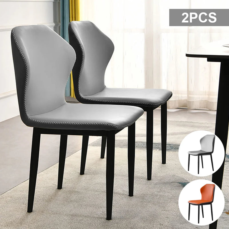 2pc dining chair Kitchen Chairs PU Padded Seat chair Cafe Chair Soft Bedroom Luxury Chairs Relaxing Home Furniture Kitchen Chair