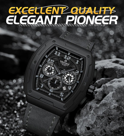 NAVIFORCE Luxury Brand Men Sports Watch Quartz 24 Hours Chronograph Waterproof Male Wristwatches Date Display Clock Reloj Hombre