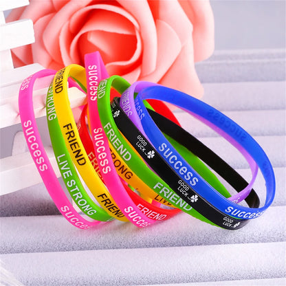 Lote de 20/30/50/100 pulseras de silicona luminosas multicolores para hombre y mujer, estilo mixto, regalo de joyería