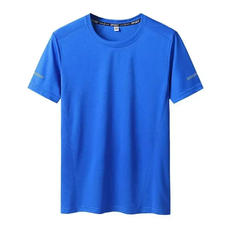 Camiseta para hombre, talla grande 5XL/6XL, secado rápido, cuello redondo, manga corta, talla grande, talla extragrande