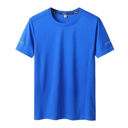 Camiseta para hombre, talla grande 5XL/6XL, secado rápido, cuello redondo, manga corta, talla grande, talla extragrande