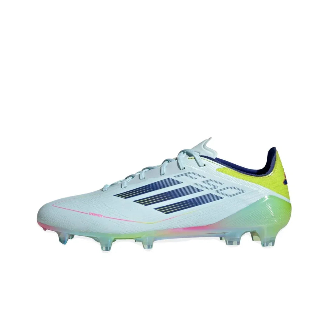 Adidas F50 Elite FG Low-Top Men football boots Cushioning rebound Soccer shoes Light and flexible sneaker Soft and cosy blue