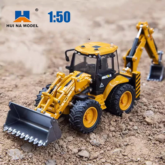 Huina 1/50 Miniatures Metal Car Loader Truck Loader Excavator Crawler Model Crawlers Toys for Boys Diecast Toy Vehicles