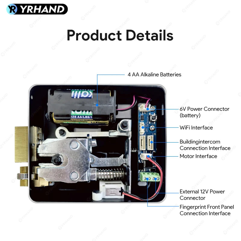 Fingerprint Lock Waterproof Tuya Wifi Remote Control Bluetooth TTLock App Mechanical Electronic Smart Door Lock For home