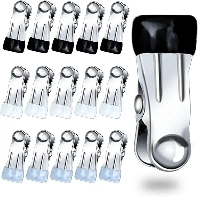 Pinzas resistentes para colgar ropa, pinzas resistentes de acero inoxidable para manualidades, toallas de playa, calcetines de cocina, telas
