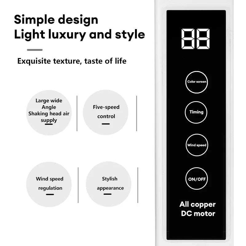 16 Inch Smart Pedestal Standing Fan Shaking Time Outdoor Remote Control Floor Fan for Living Room Bedroom Kitchen Home Office