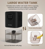 Portable Dehumidifier With 35 Ounces Capacity, Silent Operation, With Romantic Colorful Lights, Timer Switch