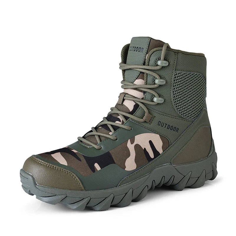 Upgraded Tactics Combat Training Boots Male Outdoors Camping Anti-wear Rapid Response Hiking Shoes Fishing Hunting Sneakers Men