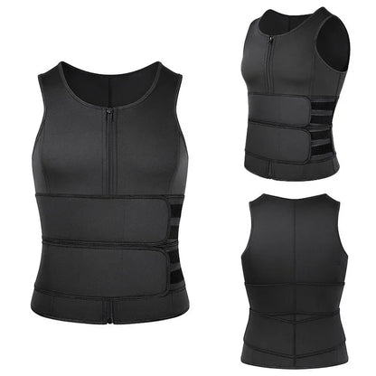 Vensslim - Chaleco moldeador de cintura para hombre, camiseta adelgazante, camiseta interior de compresión para sauna, ropa moldeadora, quemador de grasa, camisetas de entrenamiento