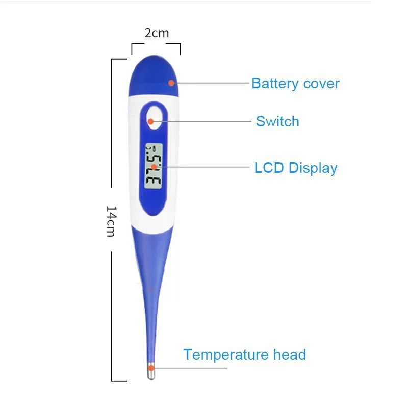 Thermometer Electronic Soft Head Digital Oral Armpit Temperature Measurement Household Adults Children Thermometers for Fever