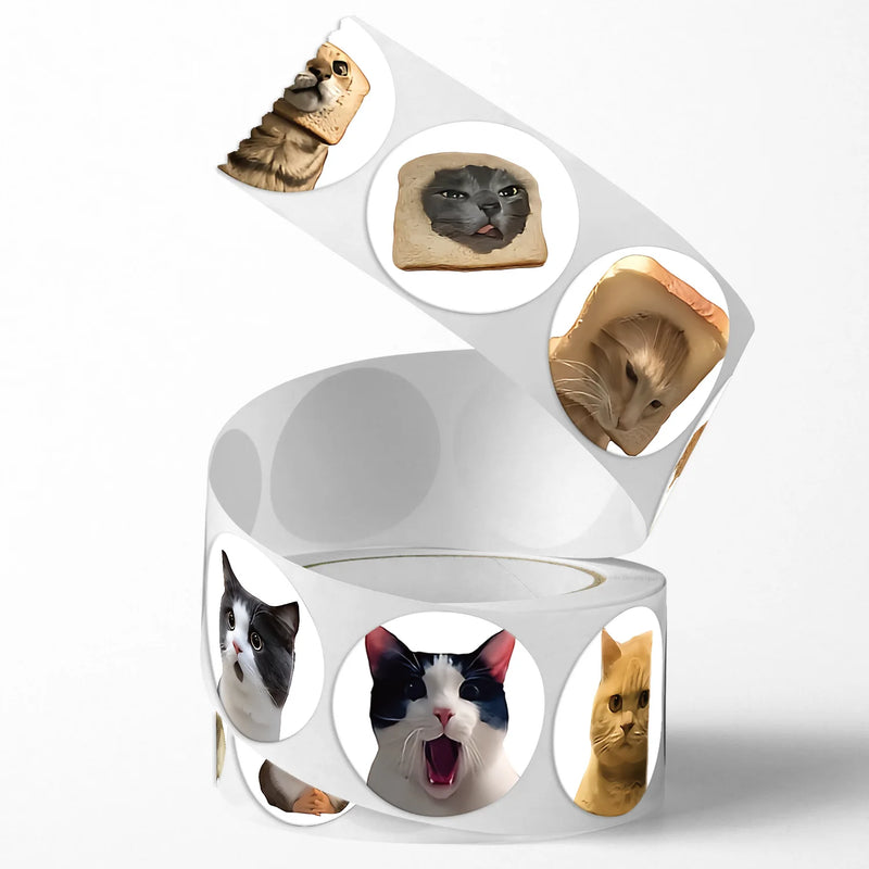 100pcs/500pcs Cartoon Meme Cat Stickers For School Reward Stickers Classroom Decor Encouragement Sticker For Student Teacher