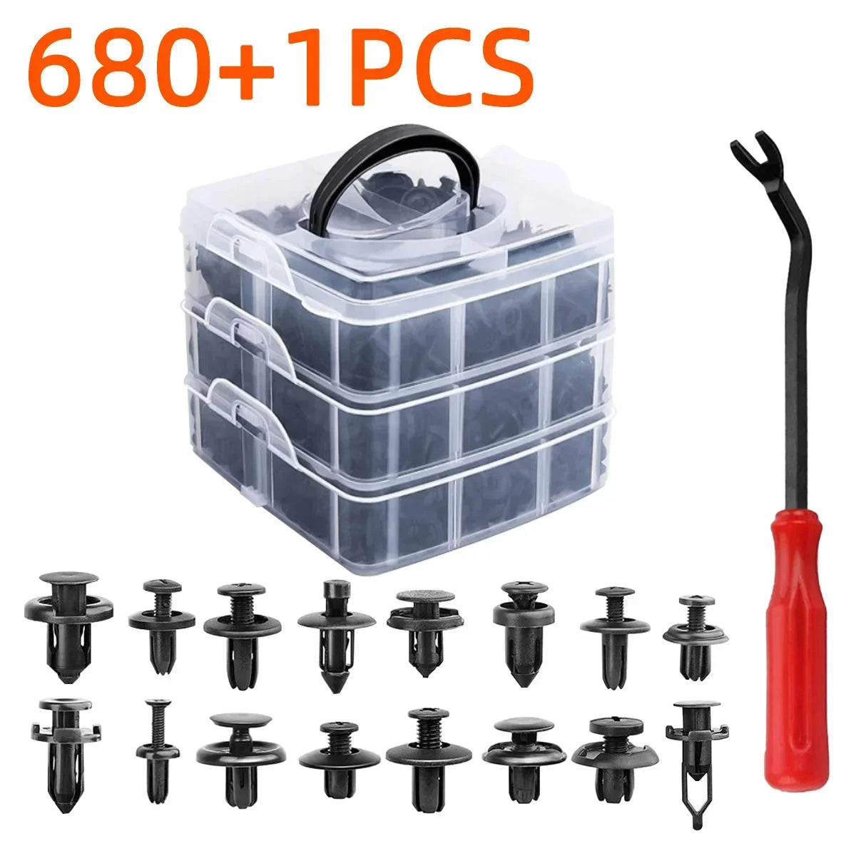 Auto Plastic Bumper Fastener Rivet Retainer Push Type Engine Cover Fastener Fender Car Door Trim Panel Clip
