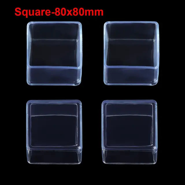 Tampas De Borracha Da Perna Da Cadeira, Almofadas Protetoras De Pés, Mesa De Móveis, Cobertura Contra Poeira, Nivelamento De Pés Protetores De Chão, 4Pcs por Conjunto