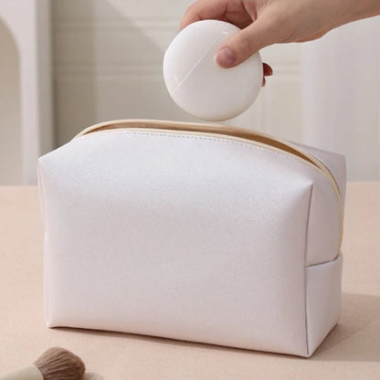 Solid Color Cosmetic Bags for Women Travel Portable Makeup Storage Bag Zipper Toiletry Pouch
