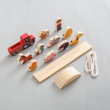Montessori Sensory Toys Stacking Toys for Baby Forest Houses Replica Wooden Forest Blocks Early Childhood Education Game Gift
