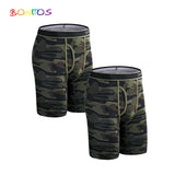 2-pack Long Leg Boxer Shorts Men's Underwear Kit Homme Underpants Boxershorts Slip Underwear for Man Cotton Male Sexy Set Box Gym
