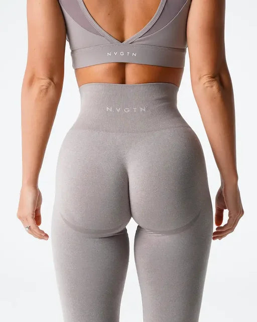 Nvgtn salpicado sem costura elastano leggings mulheres calças de treino macio roupas de fitness calças de yoga cintura alta ginásio wear