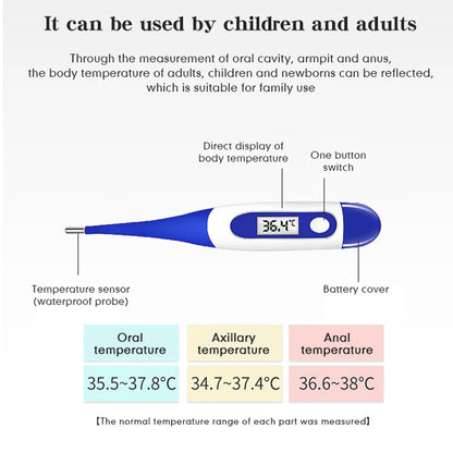 Thermometer Electronic Soft Head Digital Oral Armpit Temperature Measurement Household Adults Children Thermometers for Fever