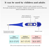 Thermometer Electronic Soft Head Digital Oral Armpit Temperature Measurement Household Adults Children Thermometers for Fever