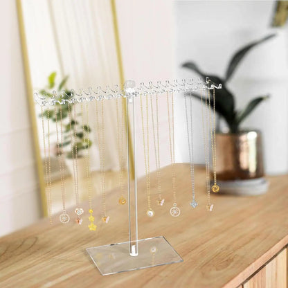 Necklace Organizer Jewelry Display Stand Clear Jewelry Holder Necklace Display Holder for Tabletop Showcase Shops Vanity