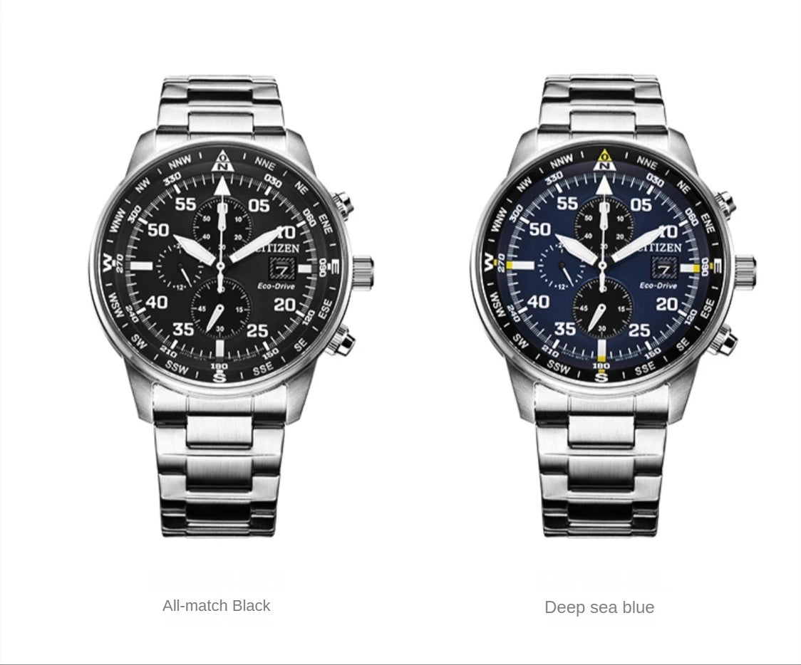 Citizen Fashion Men Stainless Steel Watch Luxury Calendar Quartz Wrist Watch Business Watches for Man Clock Montre Homme