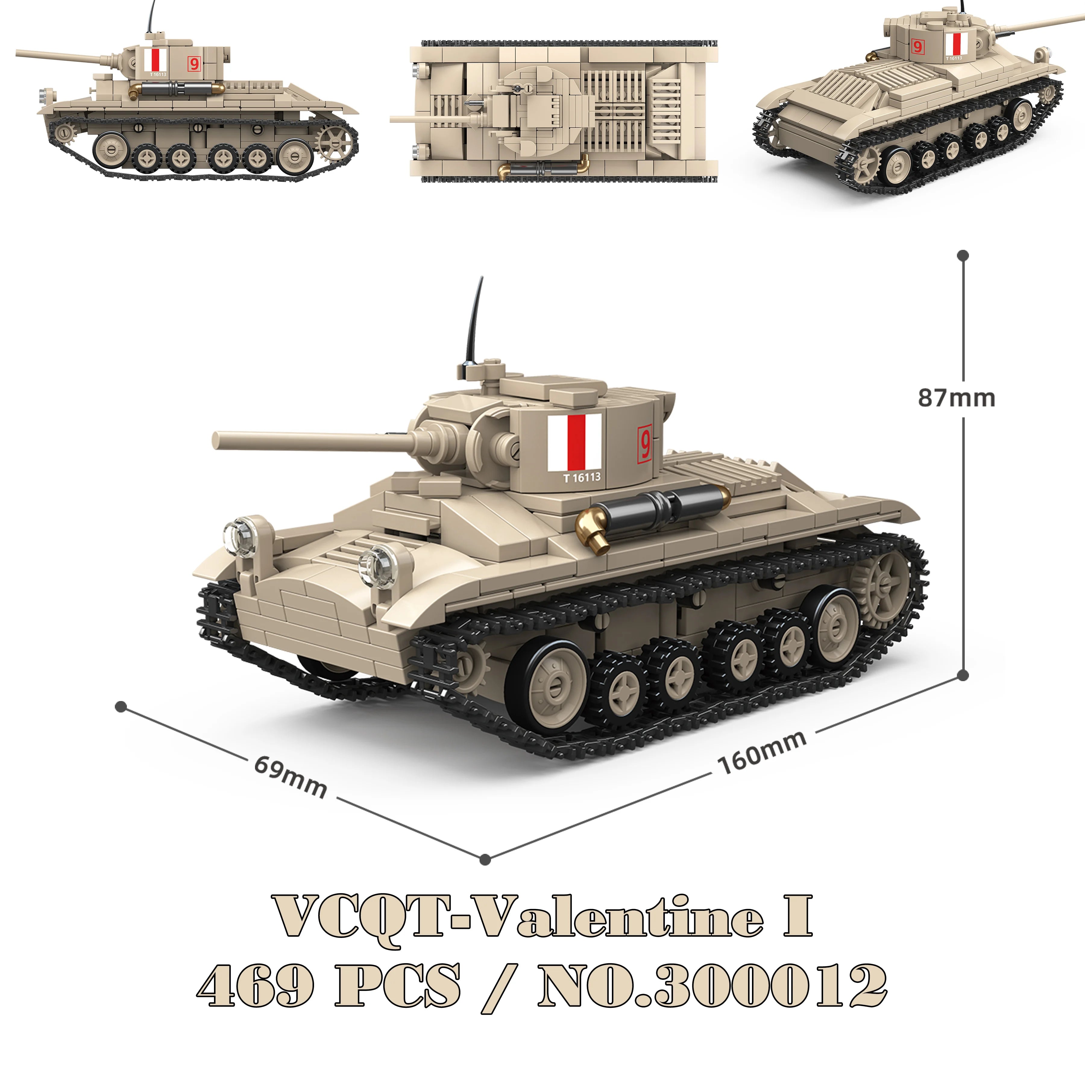Military WW2 Tanks Tiger Sherman T34 Panzer Vehicle Airplane Army Soldier Weapons Model Building Block Brick Children Kids Toys