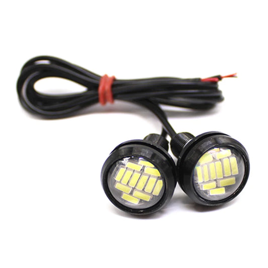 2PCS Eagle Eye LED 23mm 4014 12SMD Car Daytime Running Backup Turn Signal Lights Auto License Plate Lamps