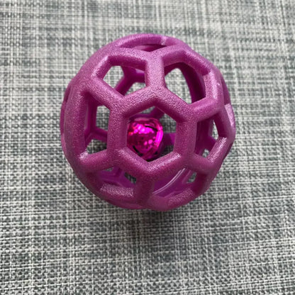 Dog Toys Ball Hollowed Out TPR Plastic Throwing Elastic Sound Ball Bell Pet Toy Ball Pet Accessories Produtos Para Cachorro