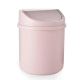 Mini lixeira de mesa pequena, tubo com tampa, lata de lixo para quarto, limpar espaço de trabalho, caixa de armazenamento, mesa de casa