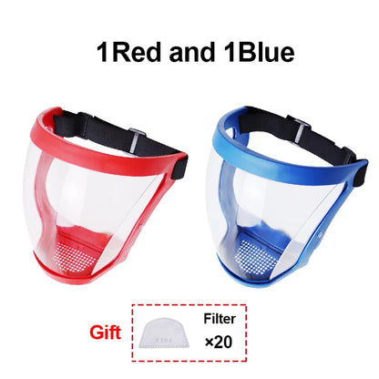 Máscara protectora de trabajo transparente, protector facial transparente, pantalla protectora, accesorios de cocina, gadgets 