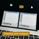 50 Sheets Vintage Computer Drawing Board Notepad Retro Style Memo Pad Square Paper for Creative Illustration and Design Pads