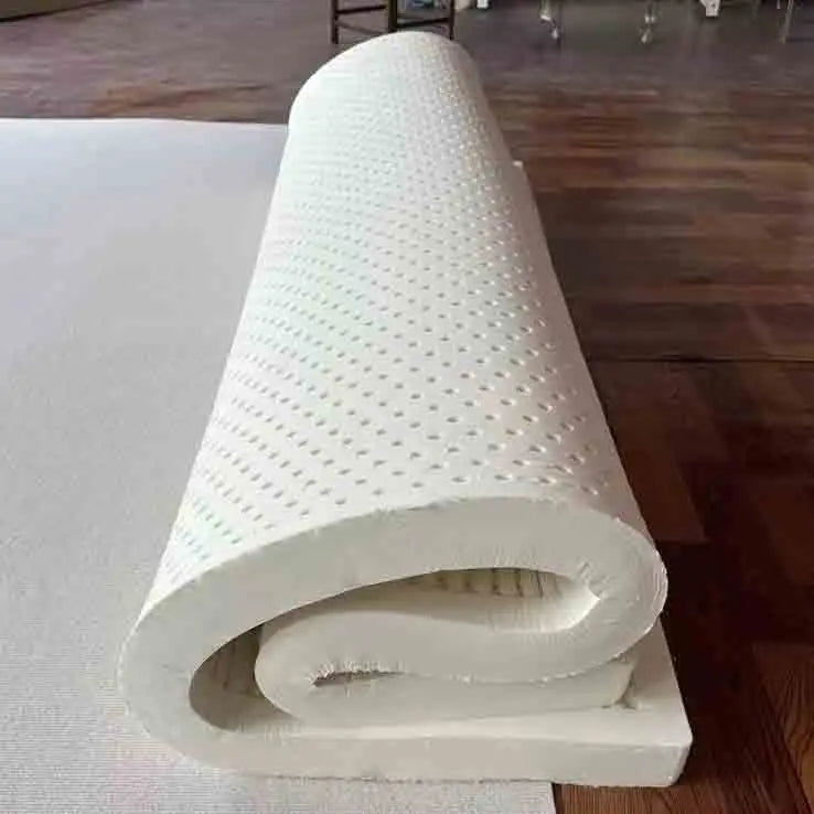 Natural Latex Mattress Topper with Cover Natural Rubber Pure Mattress Home Dormitory Soft Cushion Mat Queen Size Medium Firmness