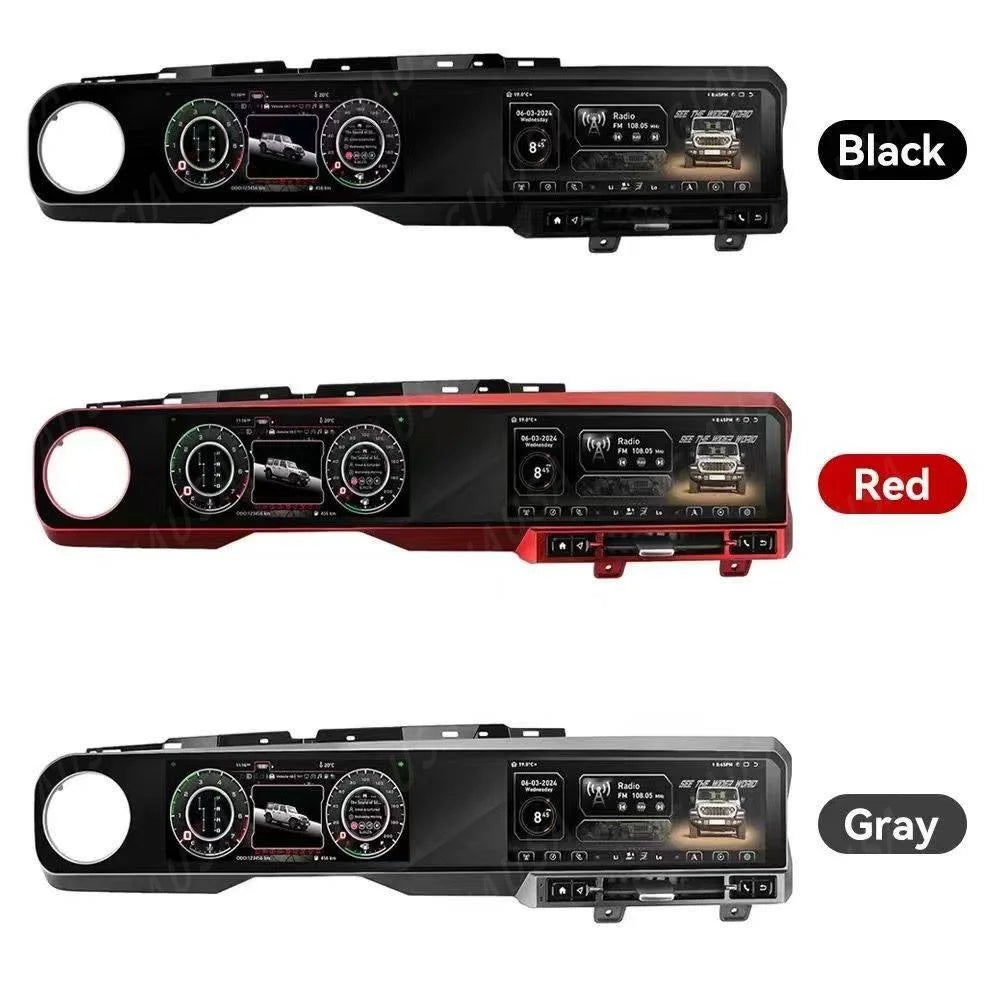 For Jeep Wrangler 2018-2022 Carplay LCD Instrument Panel Dual Screen Android Multimedia Video Player GPS Navigation Android Auto
