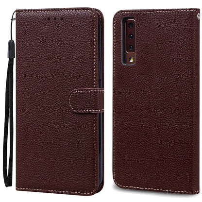 Funda de cuero de lujo con tapa para Samsung Galaxy A7 2018 (SM-A750F)