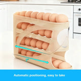Automatic Scrolling Egg Rack Kitchen Egg Holder Storage Box Egg Basket Container Organizer Rolldown Refrigerator Egg Dispenser