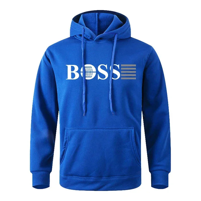 Sudadera con capucha de marca de moda para hombre, estilo deportivo informal de calle, de manga larga, con bolsillo tipo canguro, de polar, para otoño e invierno.
