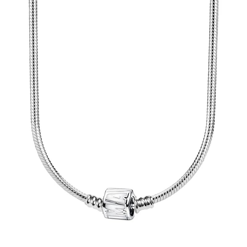 Pulsera de plata de ley 925 para hombre y mujer, adecuada para collares, accesorios elegantes, regalos boutique de alta gama, nuevo 