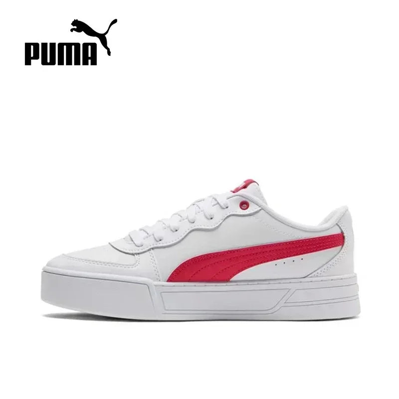 Puma Skye Men's and Women's Boarding Shoes Skateboarding Shoes Unisex Platinum Sneakers 385004-02