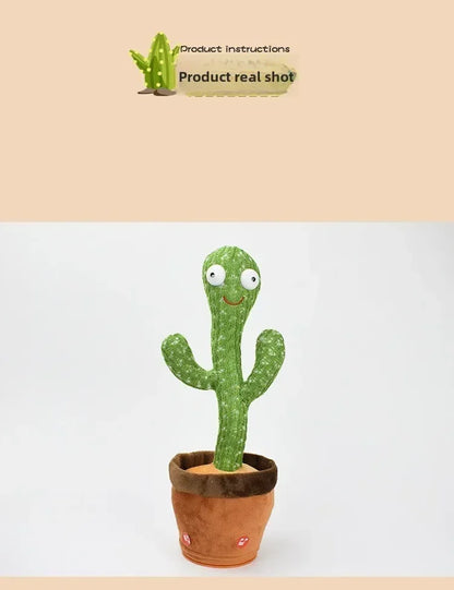 Cactus Magic Dancing Voice Replay Function LED Lights Sings Talks Dances Funny Interactive Plush Birthday Gift Hot Decoración