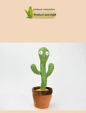 Cactus Magic Dancing Voice Replay Function LED Lights Sings Talks Dances Funny Interactive Plush Birthday Gift Hot Decoración